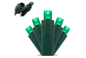 Commercial Grade - 5mm Coaxial Mini Lights - Green